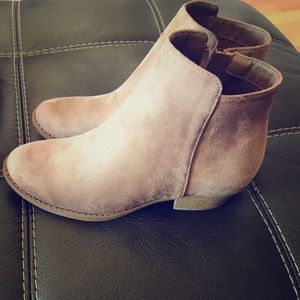 Taupe Faux Suede Ankle Bootie!